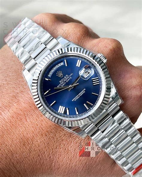 rolex day date 40 wrist|Rolex Day-Date 40mm price.